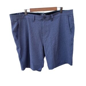 Land & Sea V46 Mens 42 Blue Heather Hybrid Stretch High Performance Chino Shorts